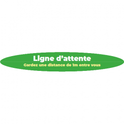 Ovale « Gardez vos distances »
