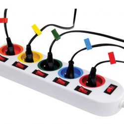 Bloc multiprise couleur de 5 prises