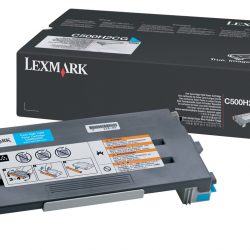 Toner Lexmark cyan (bleu) C500H2CG haute capacité