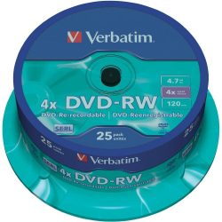 DVD+RW - 4X - 4.7GO - VERBATIM