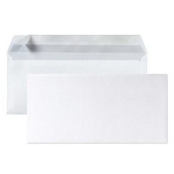 Enveloppes blanches 110 x 220 mm sans fenêtre